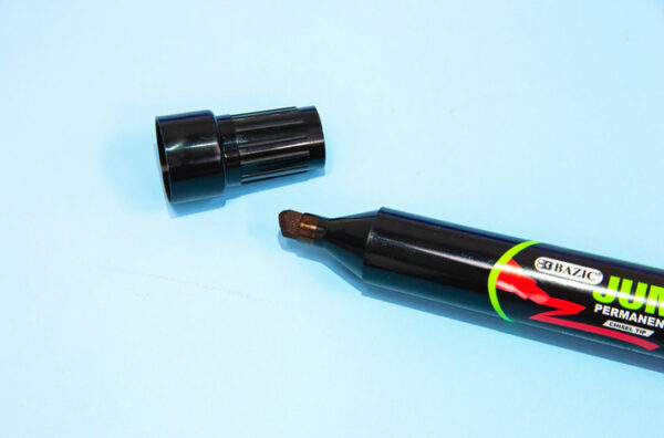 Jumbo Permanent Markers Durable Black Chisel Tip Waterproof Quick Drying -  12 pk